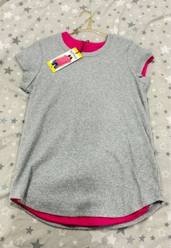 Cotton rib knit tee with cap sleeve