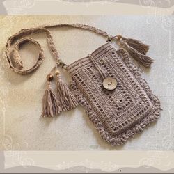 Boho Crochet Crossbody Bag 