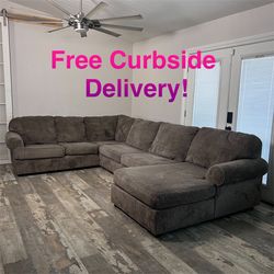 Free Curbside Delivery! Large Sectional Couch