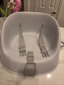 Gray Baby Booster Seat with Harness