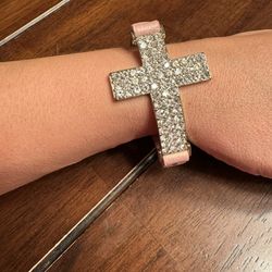 Leather Cross Bracelet Shipping Available 