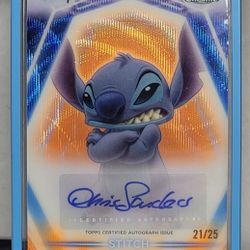2026 Disney Neon Chrome  Orange  Wave Refractor Auto Stitch 21/25 SSP