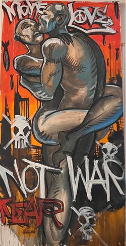 Mear One live painting on wood (Luaun) 1/4” thick
