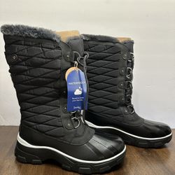 Women’s Water Resistant Duck Boot Size 9 1/2 Black By JBU