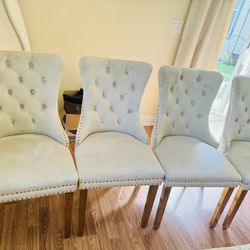 4 Chairs Velvet 