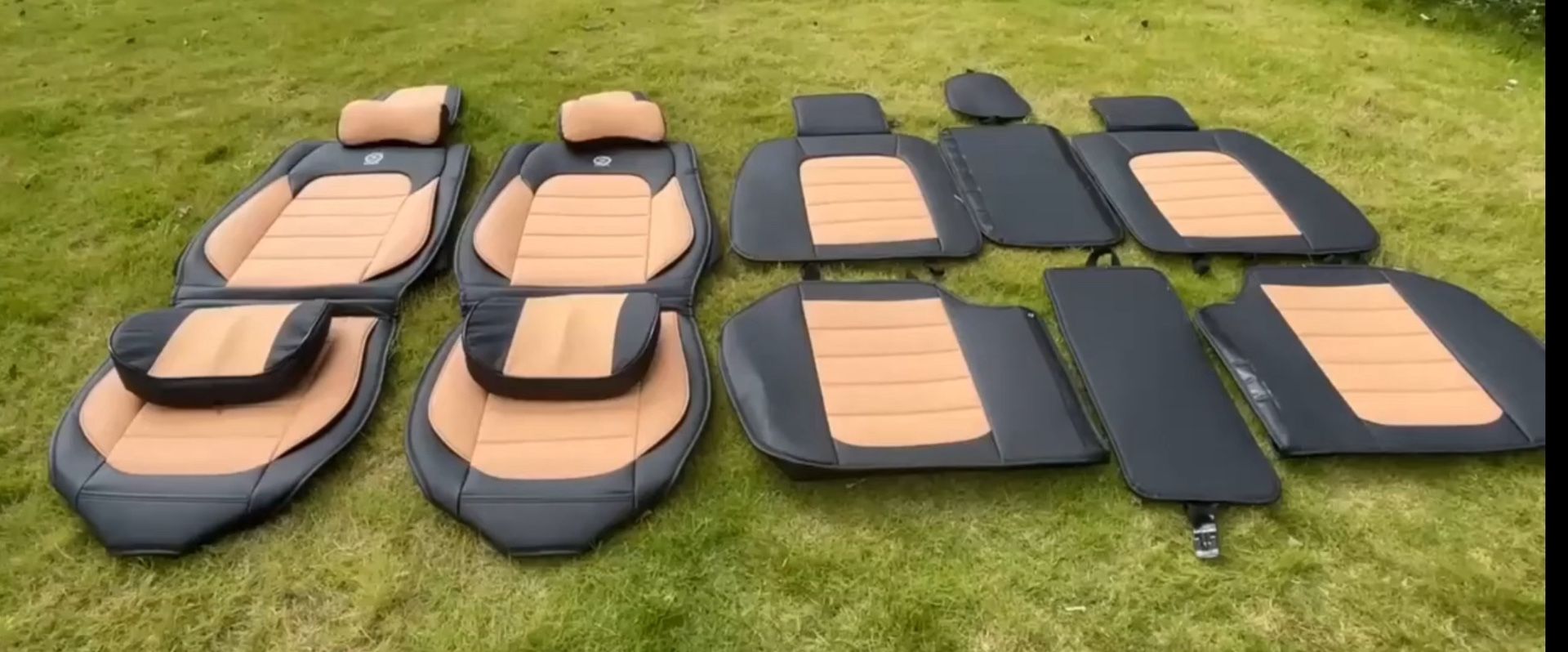New Black & Tan Car Seat Covers 