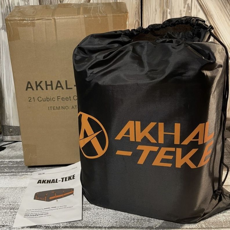 Akhal-Teke 21 Cubic Feet Roof Car Bag Gray And Orange 