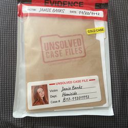 Unsolved Case Files Jamie Banks Murder Mystery Game 