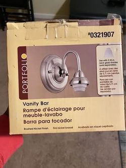 Portfolio Vanity Bar Light Brushed Nickel Finish 0321907