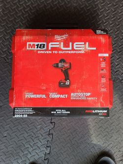 Milwaukee M18 Fuel hammer drill with batteries and charger