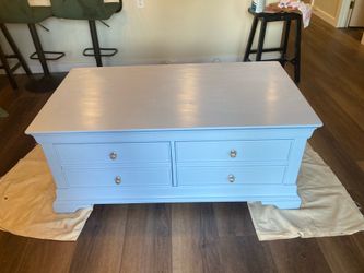 Refinished lift- top coffee table