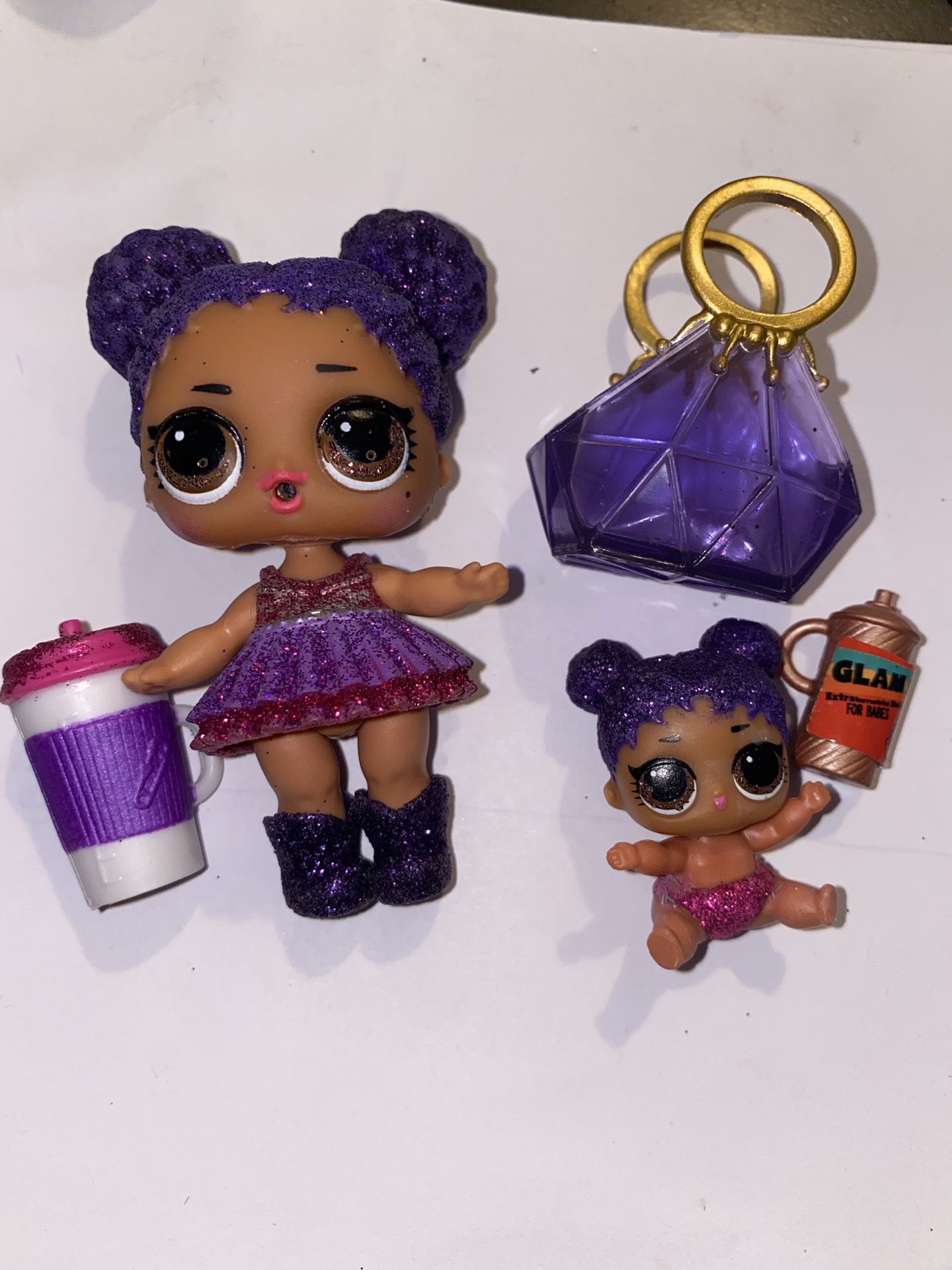 Lol Dolls “Purple Queen” and lil sis