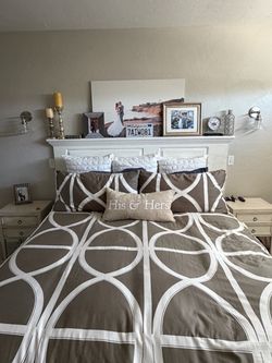Cal King Rustic Headboard with Shelf