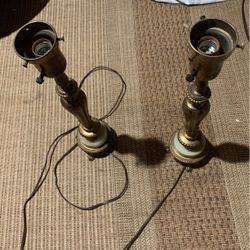 2 Vintage Lamps Defects In Photos 
