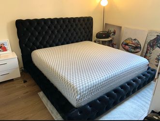 King bed frame with mattress