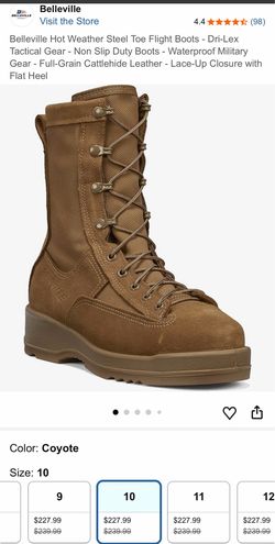 Belleville Arm Your Feet Men's 330 COY ST Hot Weather Steel Toe Flight Boot