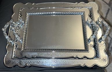 2 Silver Trays