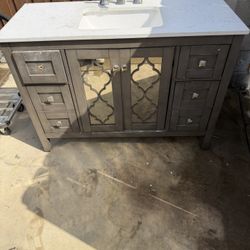 48 Inch Vanity W/ Backsplash & Sink 