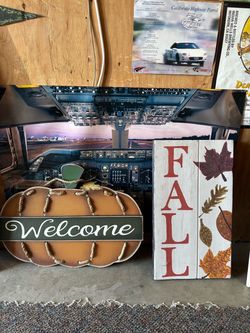 Fall signs decoration