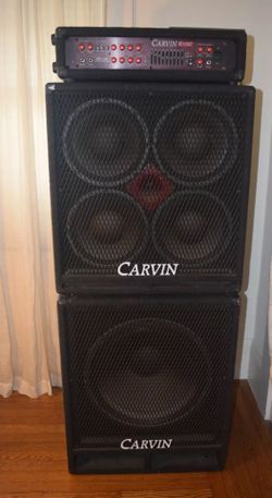 Carvin R1000 Redline complete bass rig