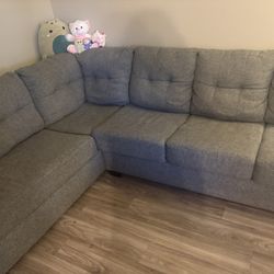 Grey Sectional, Full Size Pull Out Couch