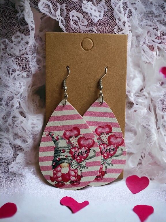 Valentine's Day Teardrop Dangle Earrings
