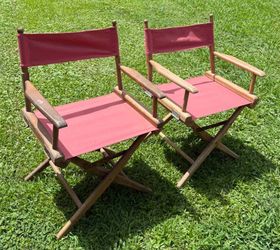 Set Of 2 Vintage Folding Directors Chairs