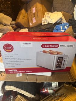 TAZTIR 4 Slice Stainless Steel Touchscreen Toaster