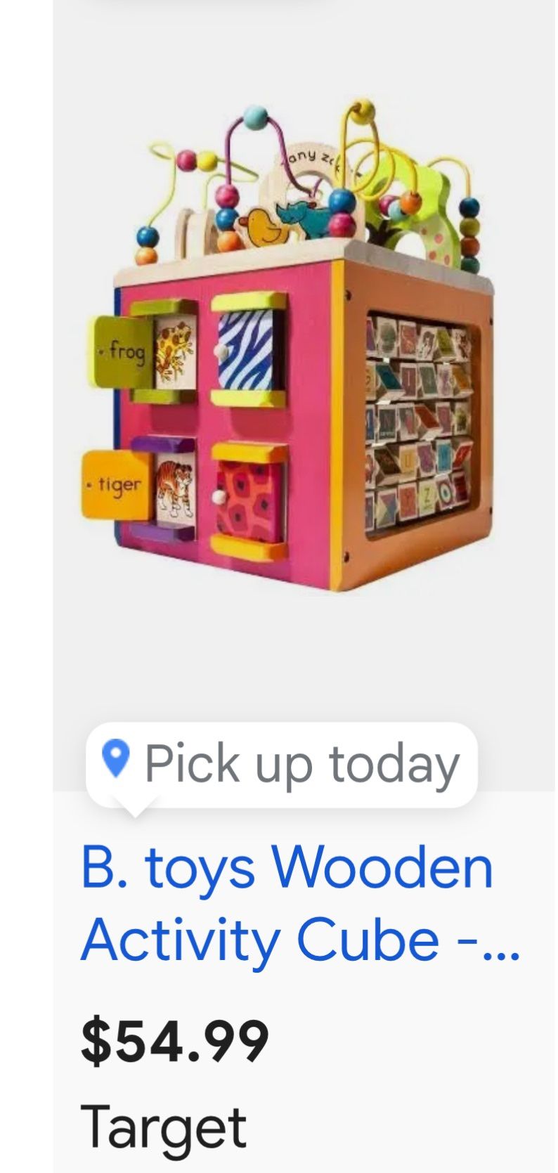 Wooden Activity Cube - Zany Zoo: Educational Play