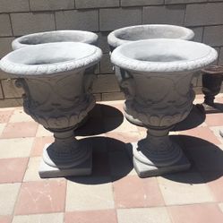 New Flower Pots Made Out Cement Perfect Gift For Any Occasion 