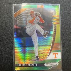 2020 Panini Prizm Draft Picks Garrett Crochet Green Yellow Hyper Prizm SP #PDP11