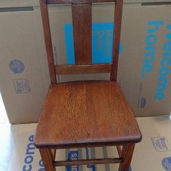 Restored Vtg Wooden School Chair 
