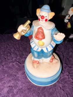 Schmid Ceramic Clown Music Box - The Entertainer