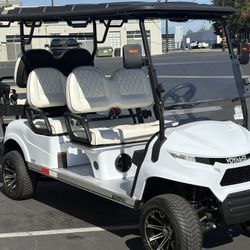 White 6-Seater Street Legal Lithium Powered Golf Cart LSV