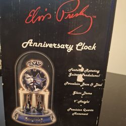Elvis Presley Anniversary Clock With Rotating Guitar Pendulums #2