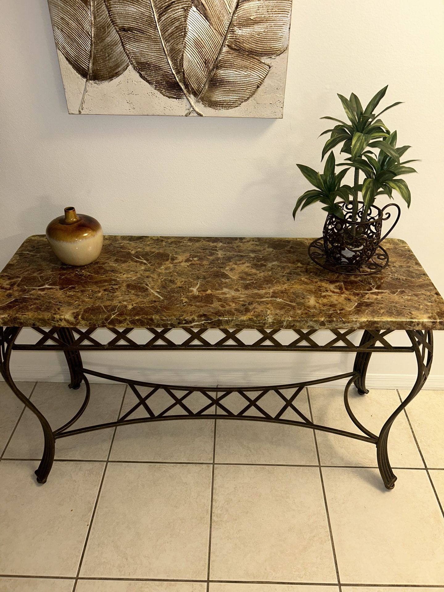 Brown Marble Table
