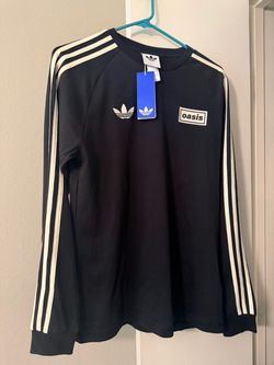 Adidas shirt x oasis collab Tour long sleeve 3 stripes