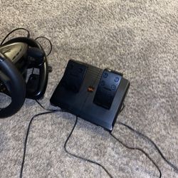 PC Steering Wheel And Pedals