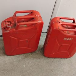 Metal Gas Cans 5 Gal.     $100 For Both!!! 