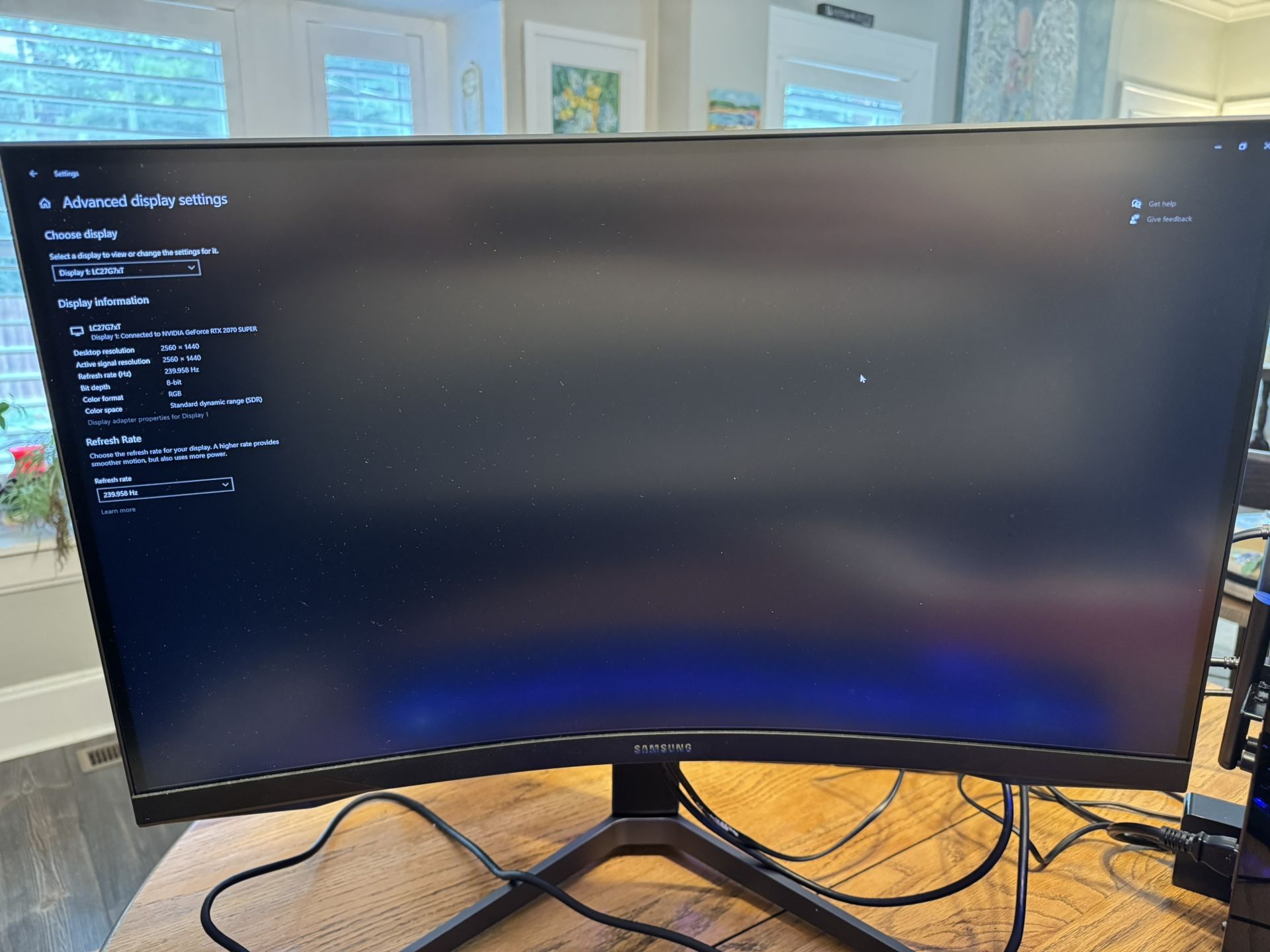 Samsung Odyssey G7 27” Curved 240hz 1440p Monitor (WITH BOX)