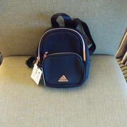 Mini Adidas Black Leather Backpack