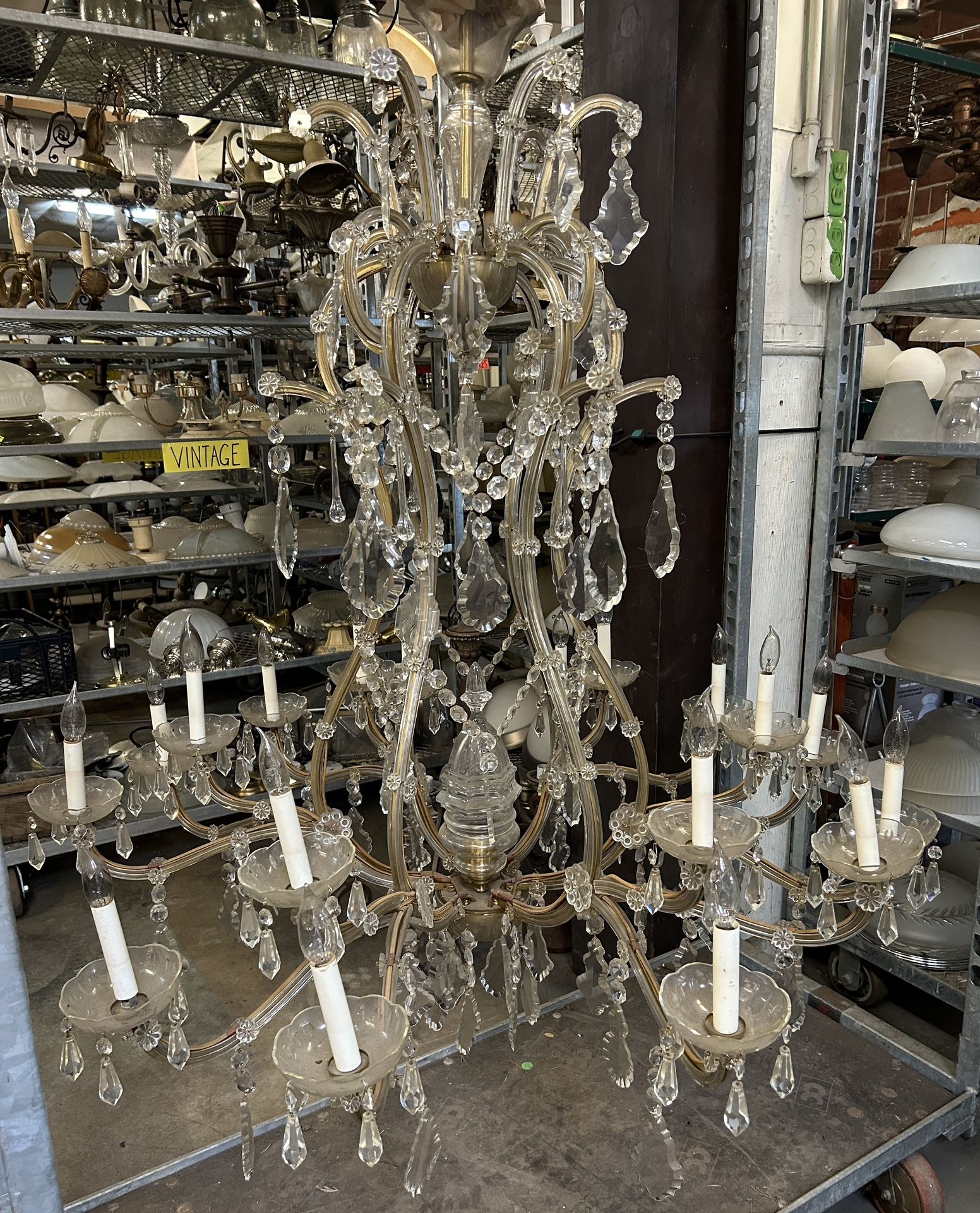 Vintage Grand Crystal Chandelier