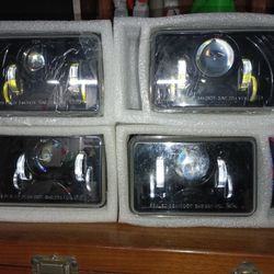 Projector LED  4 Piece Headlights Oldsmobile Cutlass 4x6