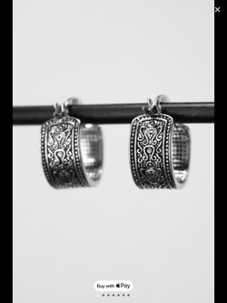 New Sterling Silver Small Vintage Hoops.