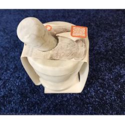 Mortar and Pestle Marble Onyx Herb Pill Grinder Kitchen Tool