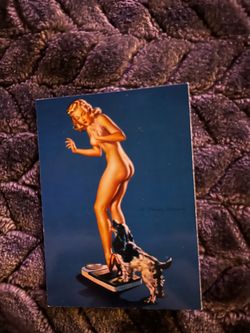 Vintage Pin-Up Art Print Card