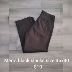 Men's Black Slacks Size 36x30