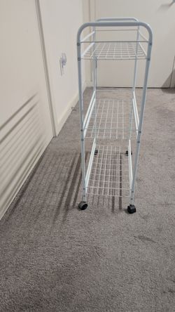 White 3-tier rolling cart (2 available)