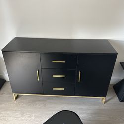 Tv Stand Black And Gold