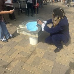 Finger Board Mini Skate Bean Bowl Concrete W/ Paint No Accessories 